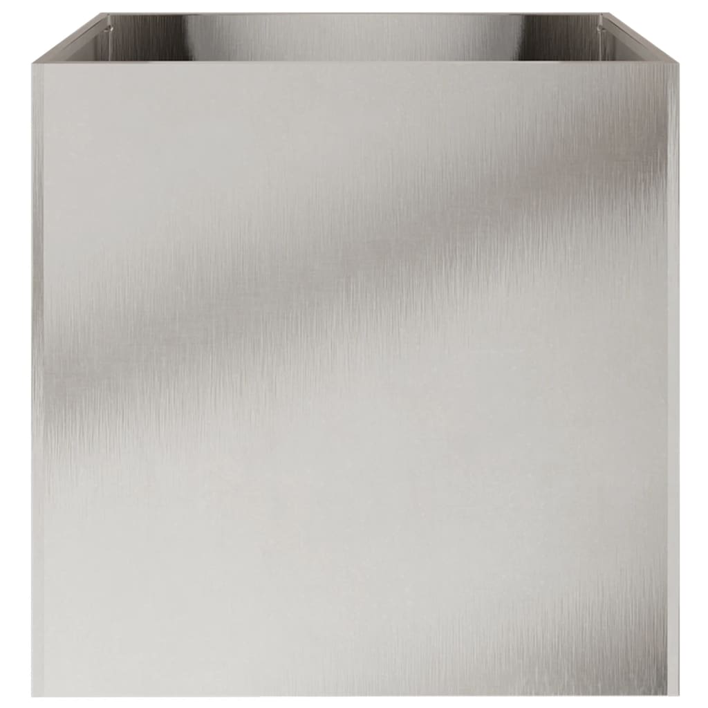 Fioriera Argento 49x47x46 cm in Acciaio Inox - homemem39