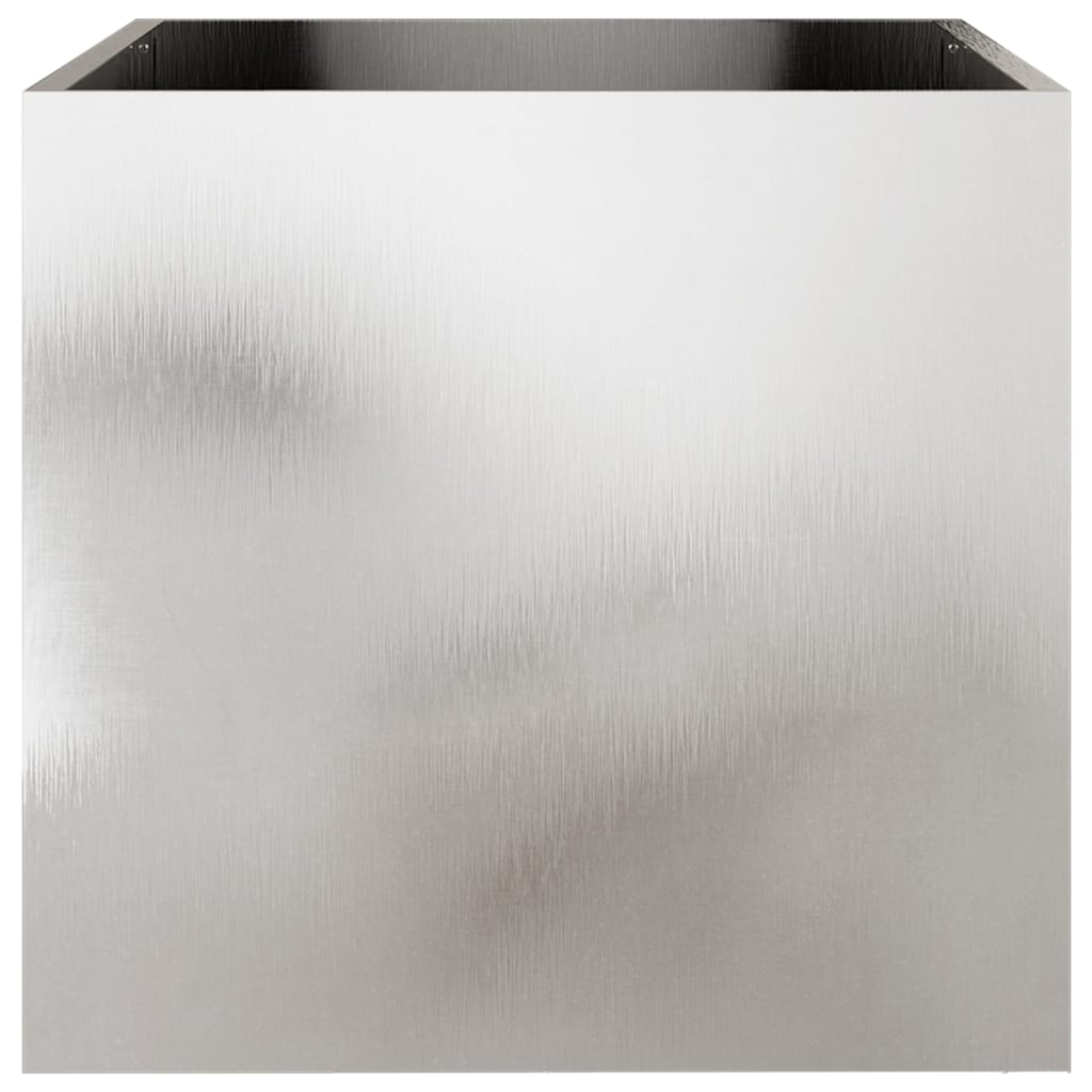Fioriere 2 pz Argento 49x47x46 cm in Acciaio Inox - homemem39