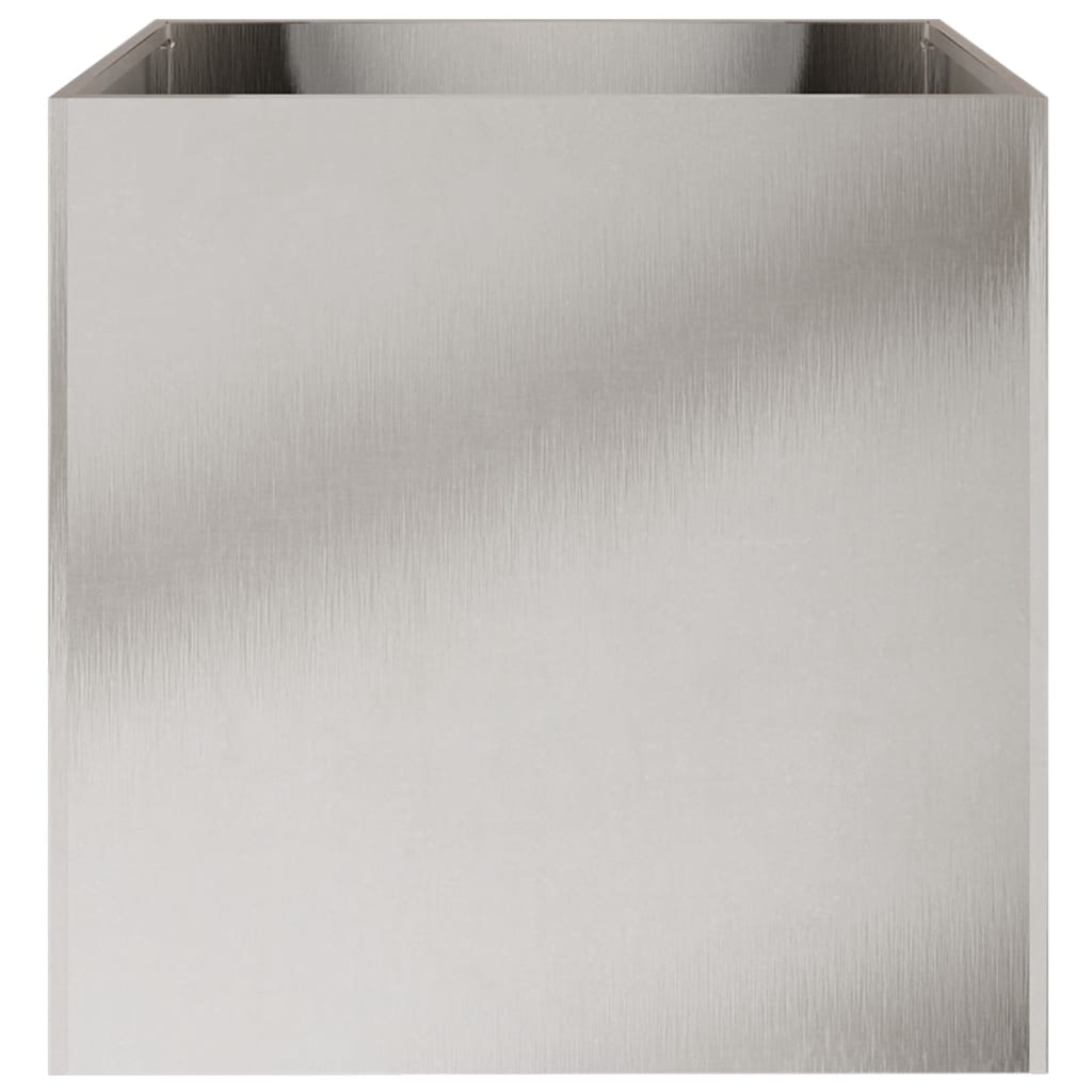 Fioriere 2 pz Argento 49x47x46 cm in Acciaio Inox - homemem39