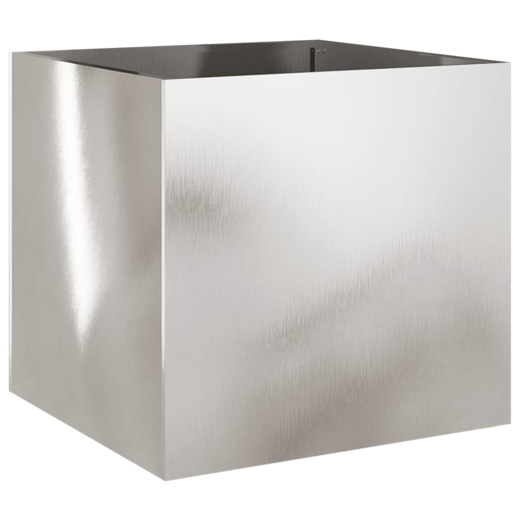 Fioriere 2 pz Argento 49x47x46 cm in Acciaio Inox - homemem39
