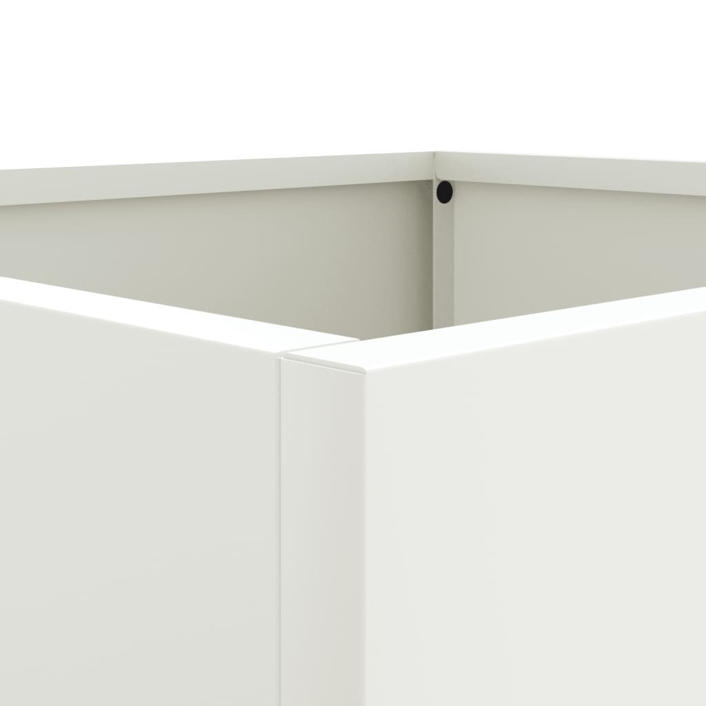 Fioriera Bianca 32x29x75 cm in Acciaio