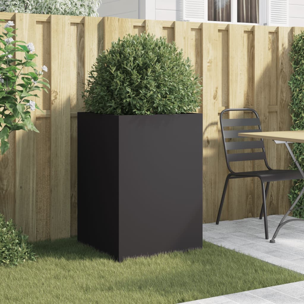 Fioriera Nera 52x48x75 cm in Acciaio - homemem39