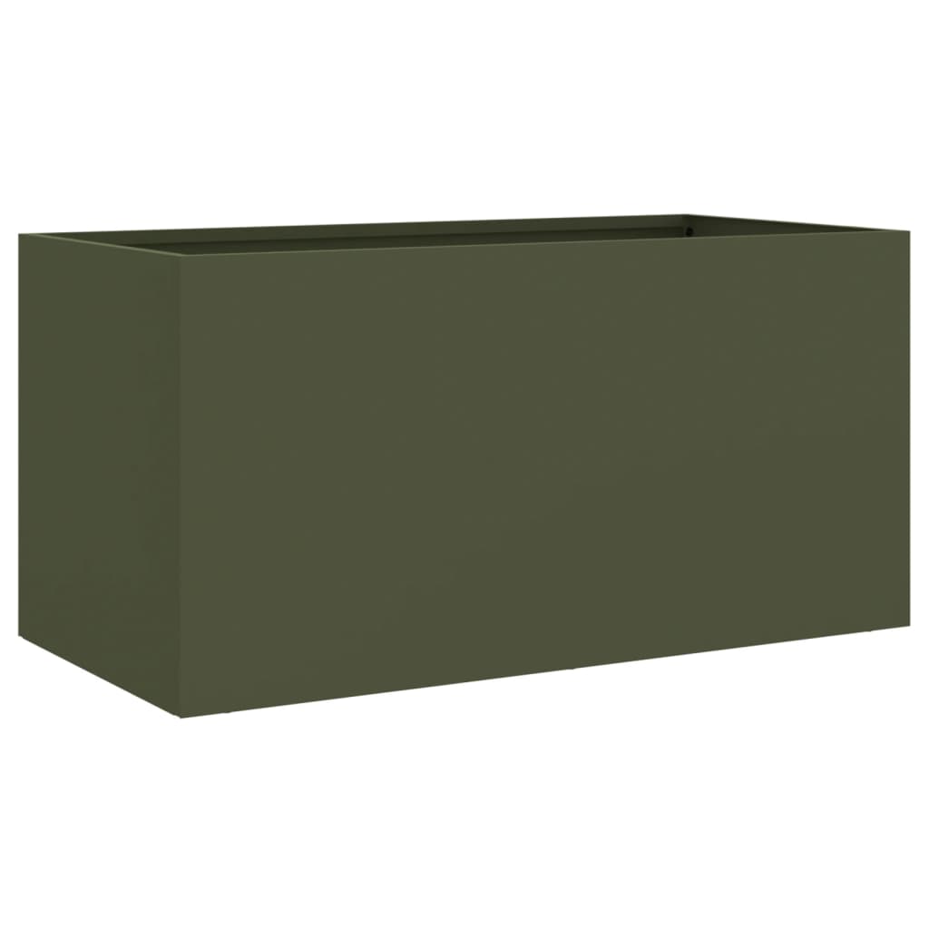 Fioriera Verde Oliva 62x30x29 cm in Acciaio - homemem39