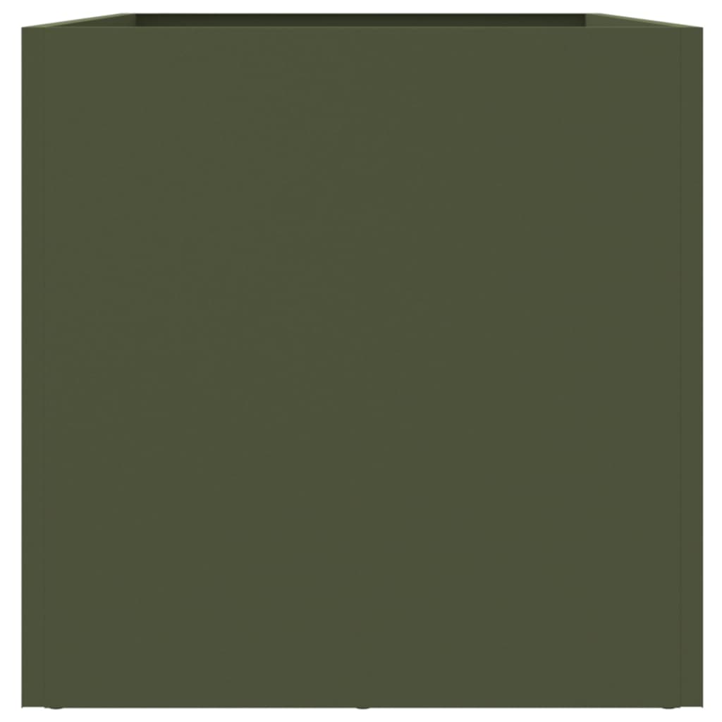 Fioriera Verde Oliva 62x30x29 cm in Acciaio - homemem39
