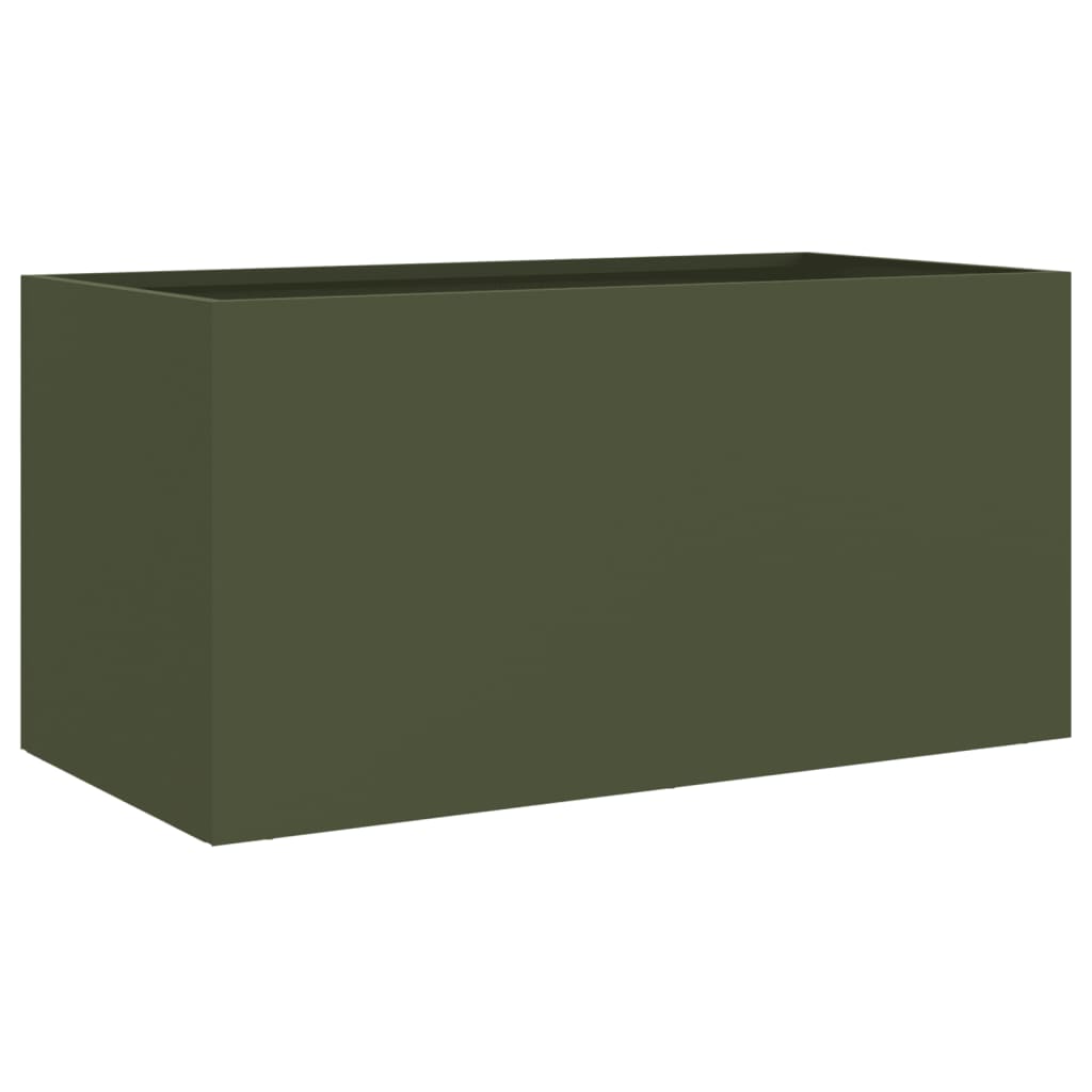 Fioriera Verde Oliva 62x30x29 cm in Acciaio - homemem39