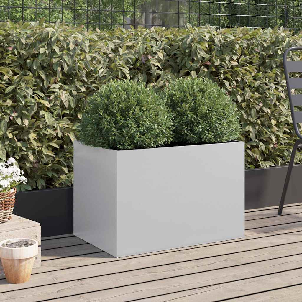 Fioriera Argento 62x40x39 cm in Acciaio Zincato