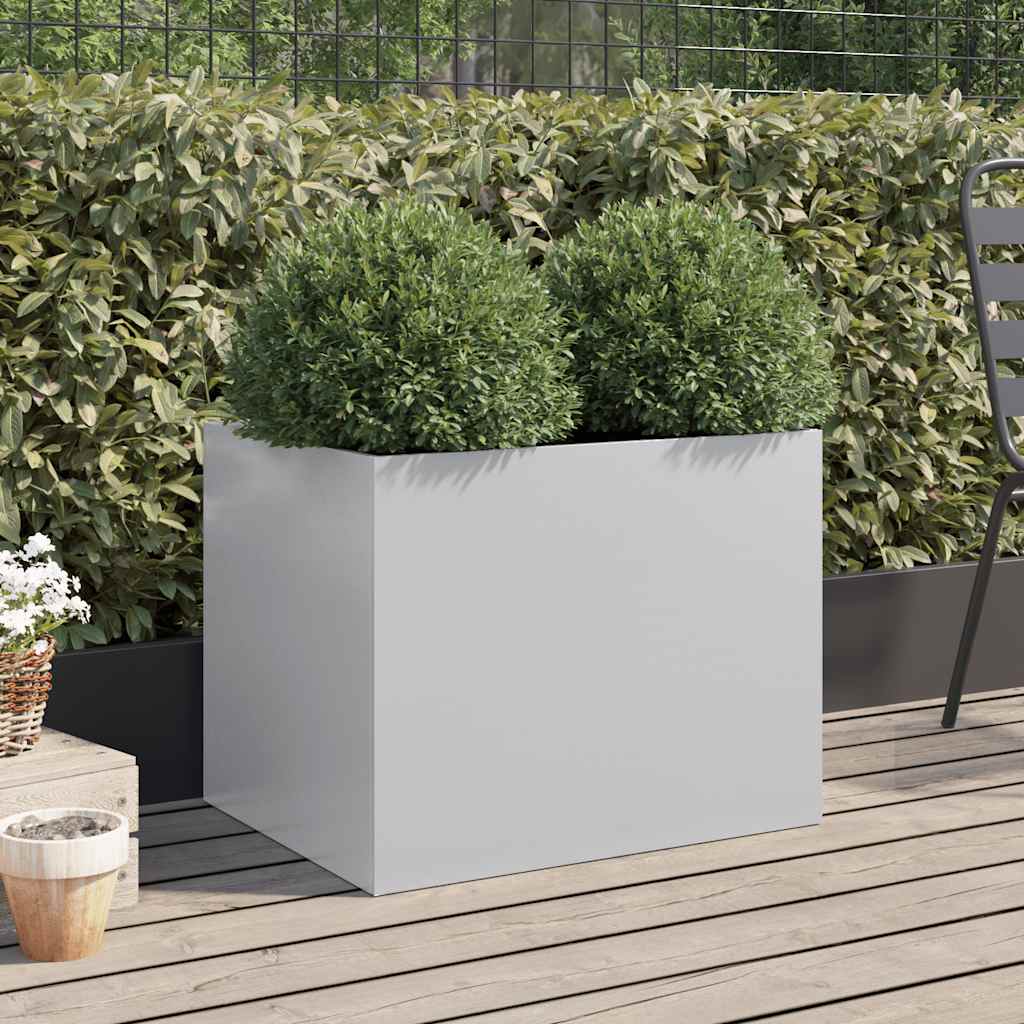 Fioriera Argento 62x47x46 cm in Acciaio Zincato