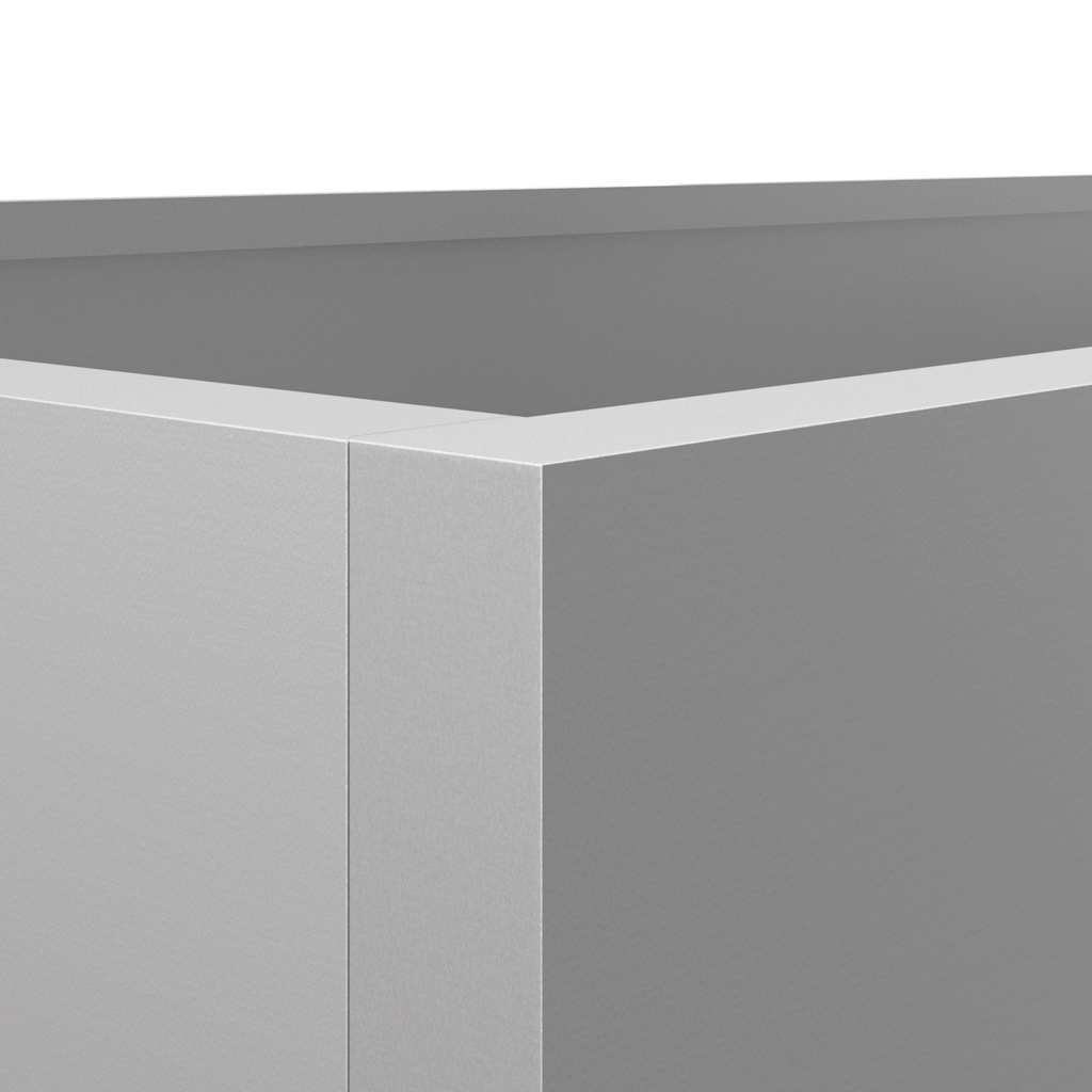 Fioriera Argento 62x47x46 cm in Acciaio Zincato