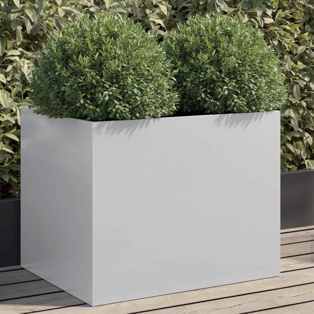 Fioriera Argento 62x47x46 cm in Acciaio Zincato