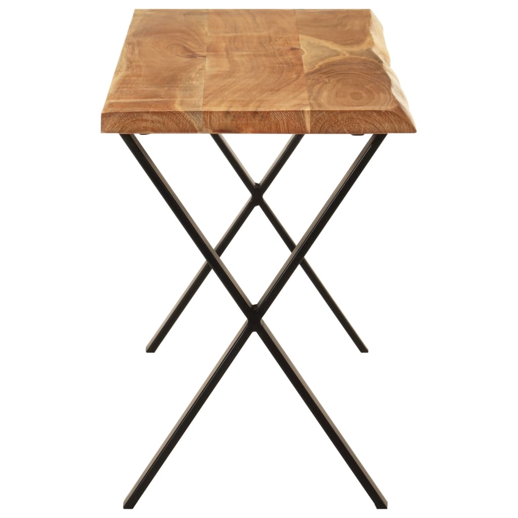 Panca con Bordi Vivi 105 cm in Legno Massello di Acacia - homemem39