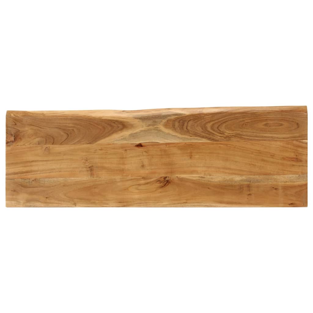 Panca con Bordi Vivi 105 cm in Legno Massello di Acacia - homemem39