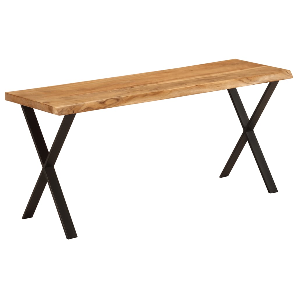 Panca con Bordi Vivi 105 cm in Legno Massello di Acacia - homemem39