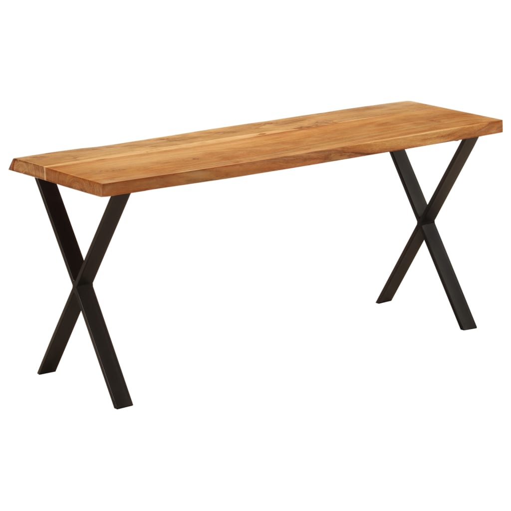 Panca con Bordi Vivi 105 cm in Legno Massello di Acacia - homemem39