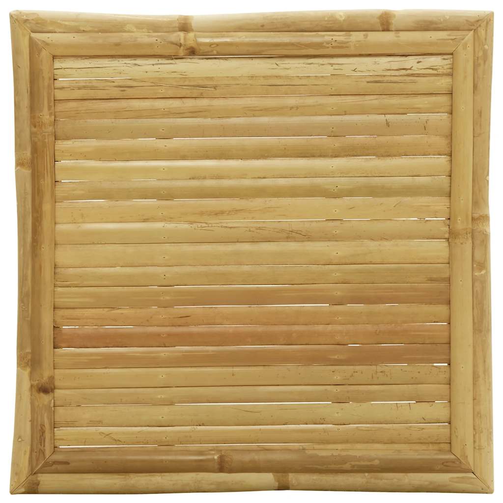 Set da Bistrot Pieghevole 3 pz Cuscini Bianco Crema in Bambù - homemem39