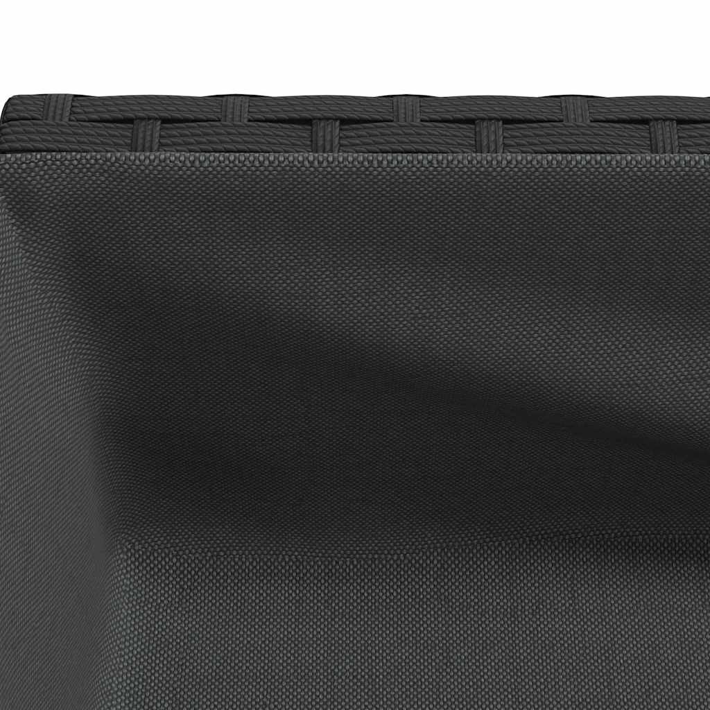 Fioriere da Giardino con Ripiani 2pz Nere 90x40x75cm Polyrattan | homemem39