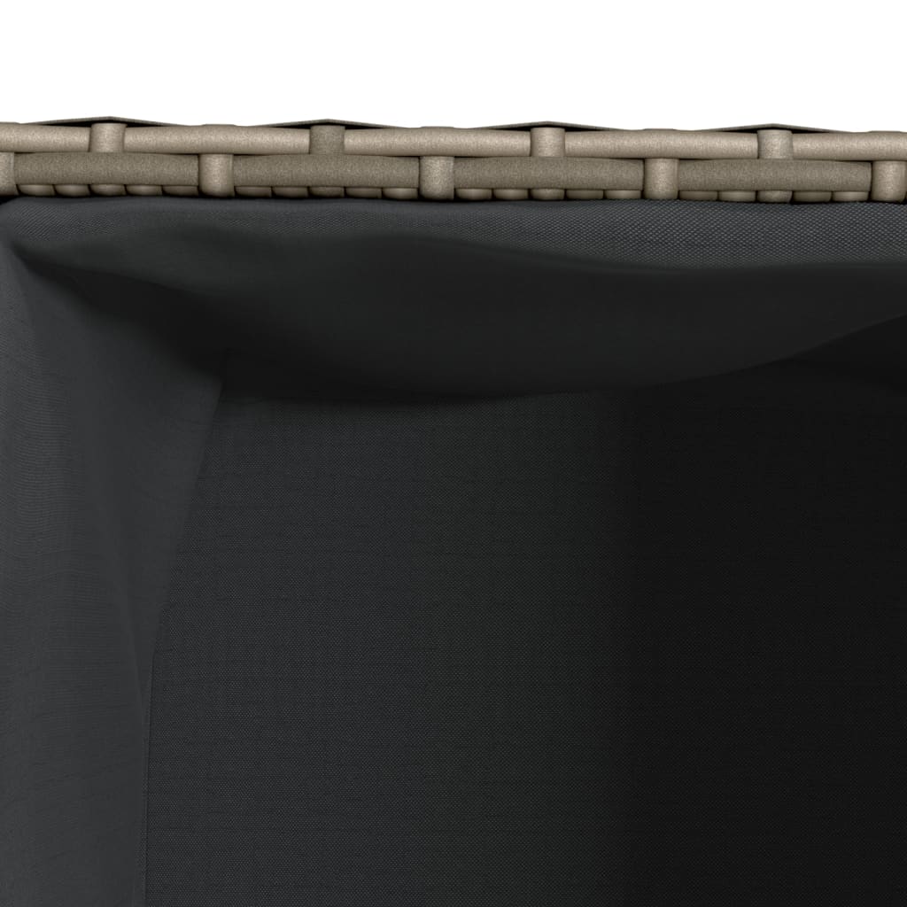 Fioriere da Giardino con 2 Vasi Grigie 72x30x32 cm Polyrattan