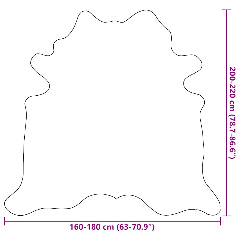 Tappeto in Vera Pelle Bovina Marrone e Bianco 180x220 cm | homemem39