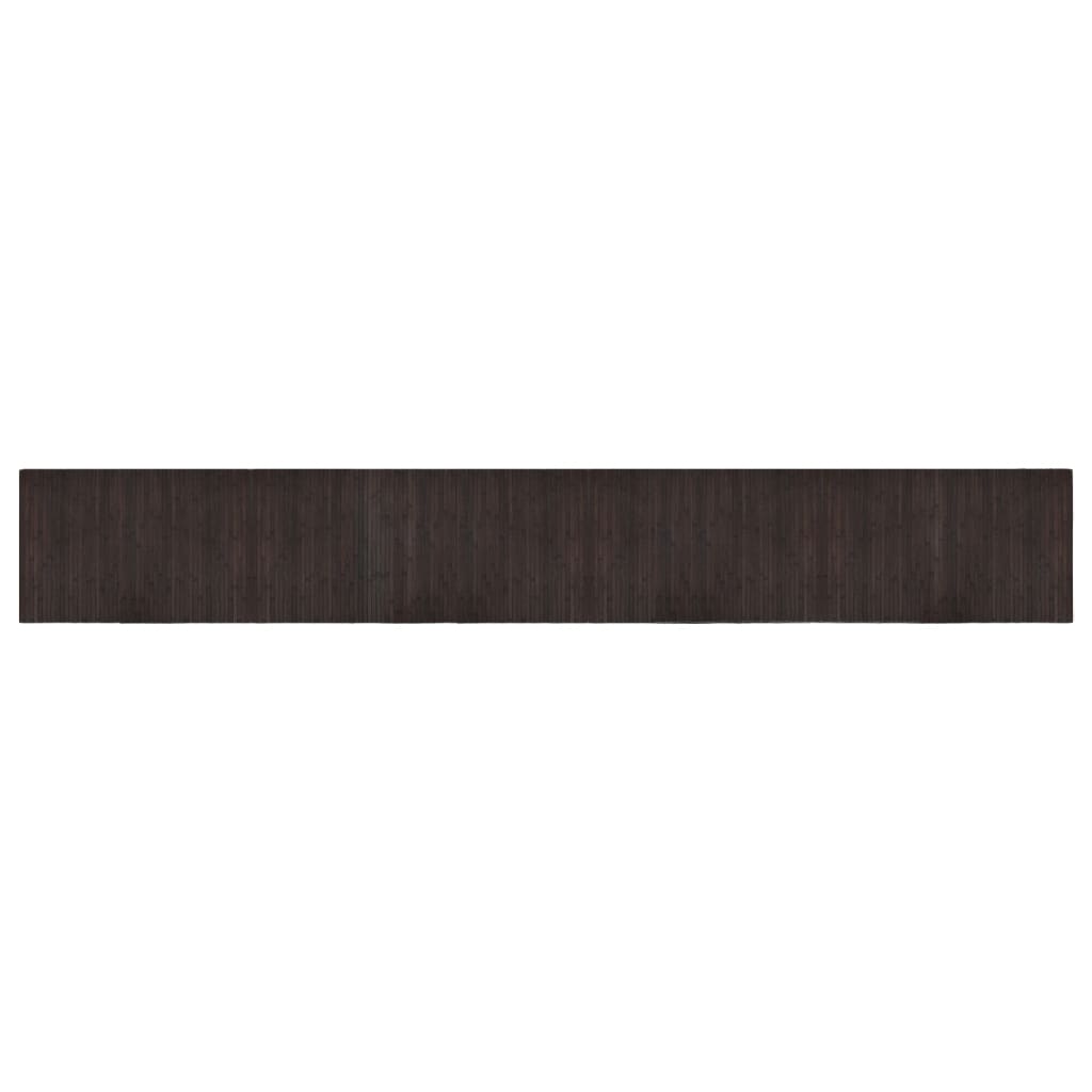 Tappeto Rettangolare Marrone Scuro 60x400 cm in Bambù - homemem39