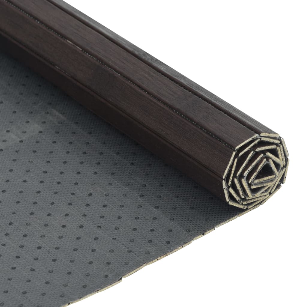 Tappeto Rettangolare Marrone Scuro 60x400 cm in Bambù - homemem39