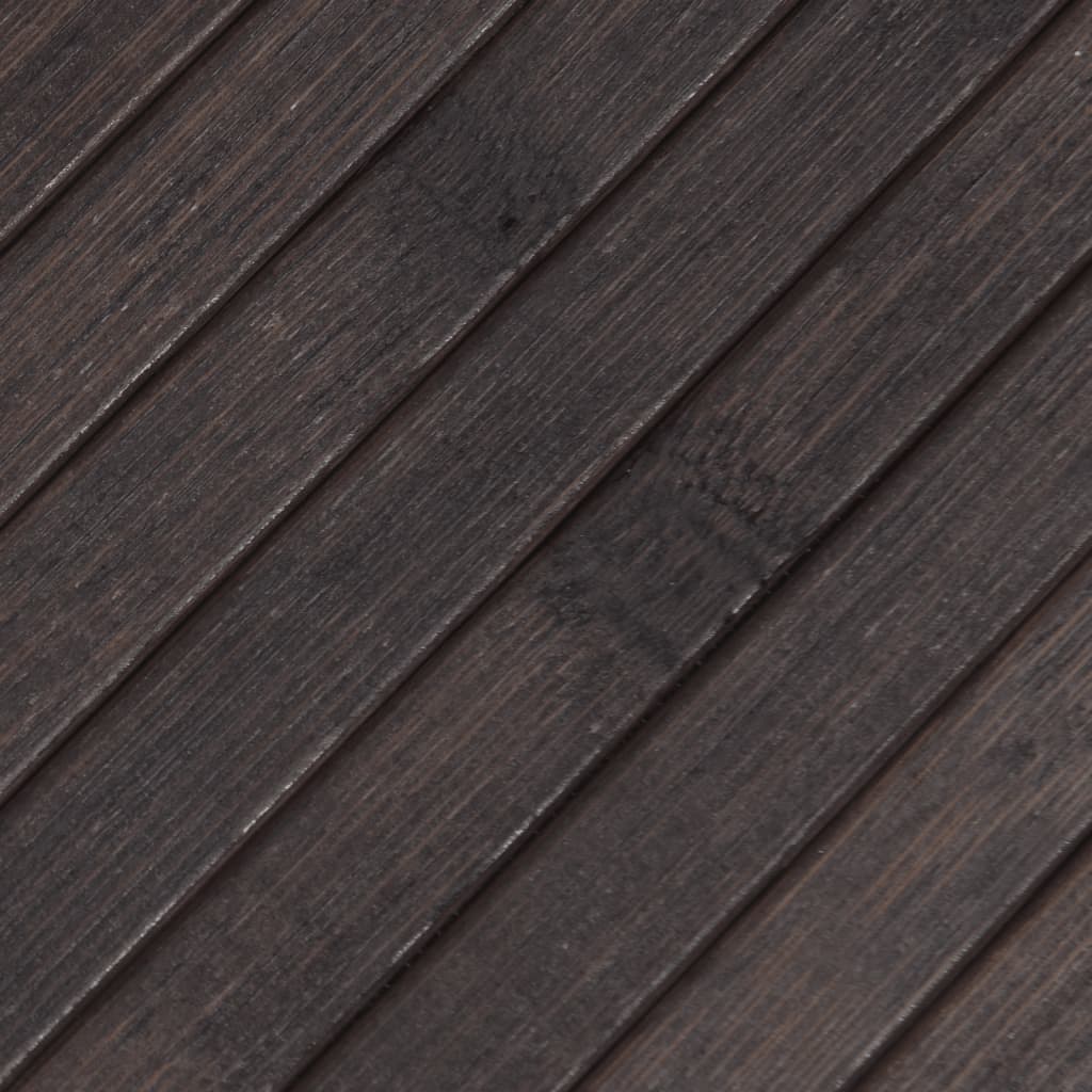 Tappeto Rettangolare Marrone Scuro 60x400 cm in Bambù - homemem39
