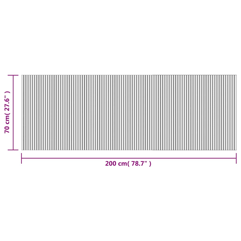 Tappeto Rettangolare Marrone 70x200 cm in Bambù | homemem39