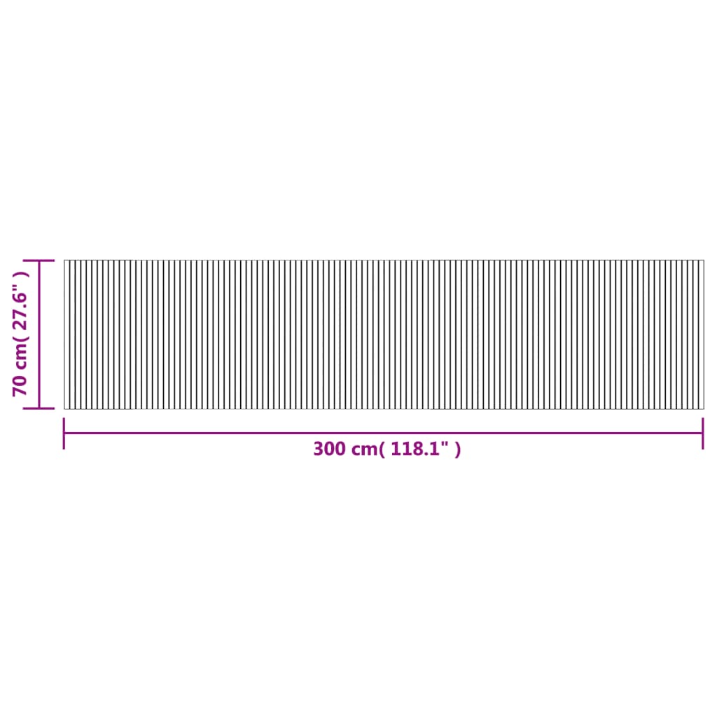 Tappeto Rettangolare Natura Chiaro 70x300 cm in Bambù | homemem39