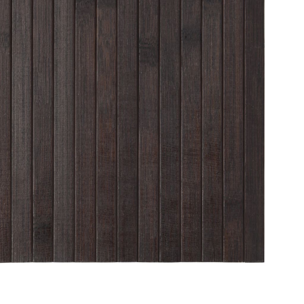 Tappeto Rettangolare Marrone Scuro 70x400 cm in Bambù - homemem39