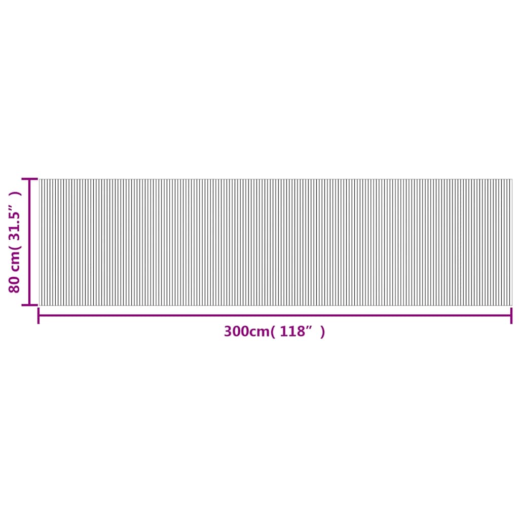 Tappeto Rettangolare Marrone 80x300 cm in Bambù | homemem39