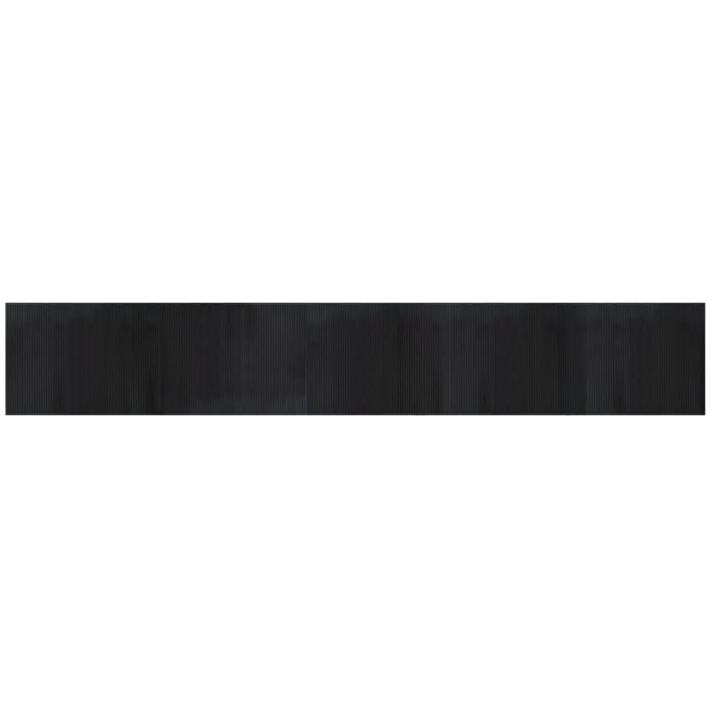 Tappeto Rettangolare Nero 80x500 cm in Bambù - homemem39