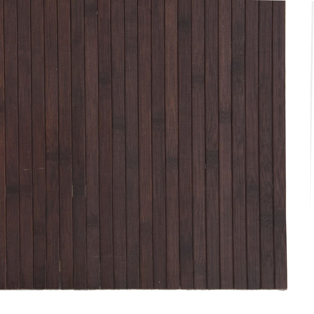 Tappeto Rettangolare Marrone Scuro 80x500 cm in Bambù - homemem39