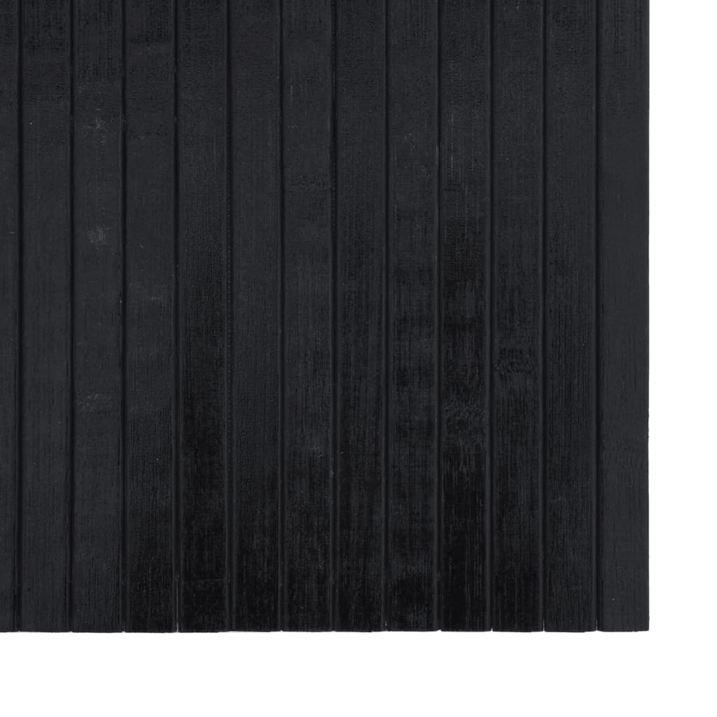 Tappeto Rettangolare Nero 100x400 cm in Bambù - homemem39