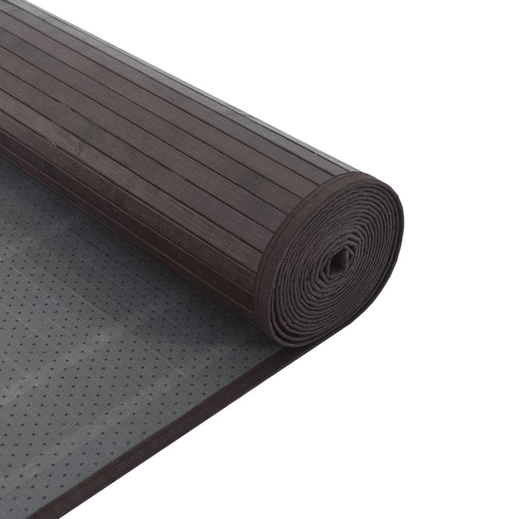Tappeto Rettangolare Marrone Scuro 60x500 cm in Bambù - homemem39