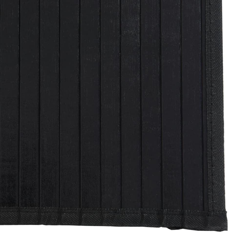 Tappeto Rettangolare Nero 60x1000 cm in Bambù - homemem39