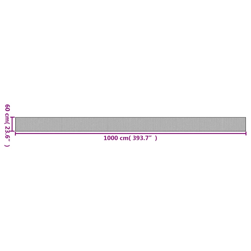 Tappeto Rettangolare Marrone 60x1000 cm in Bambù | homemem39