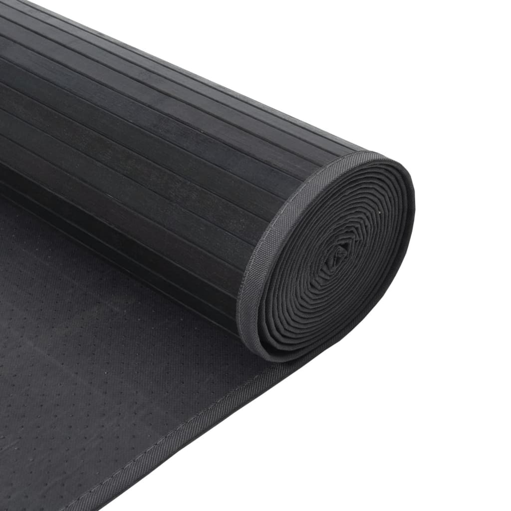Tappeto Rettangolare Grigio 70x500 cm in Bambù - homemem39