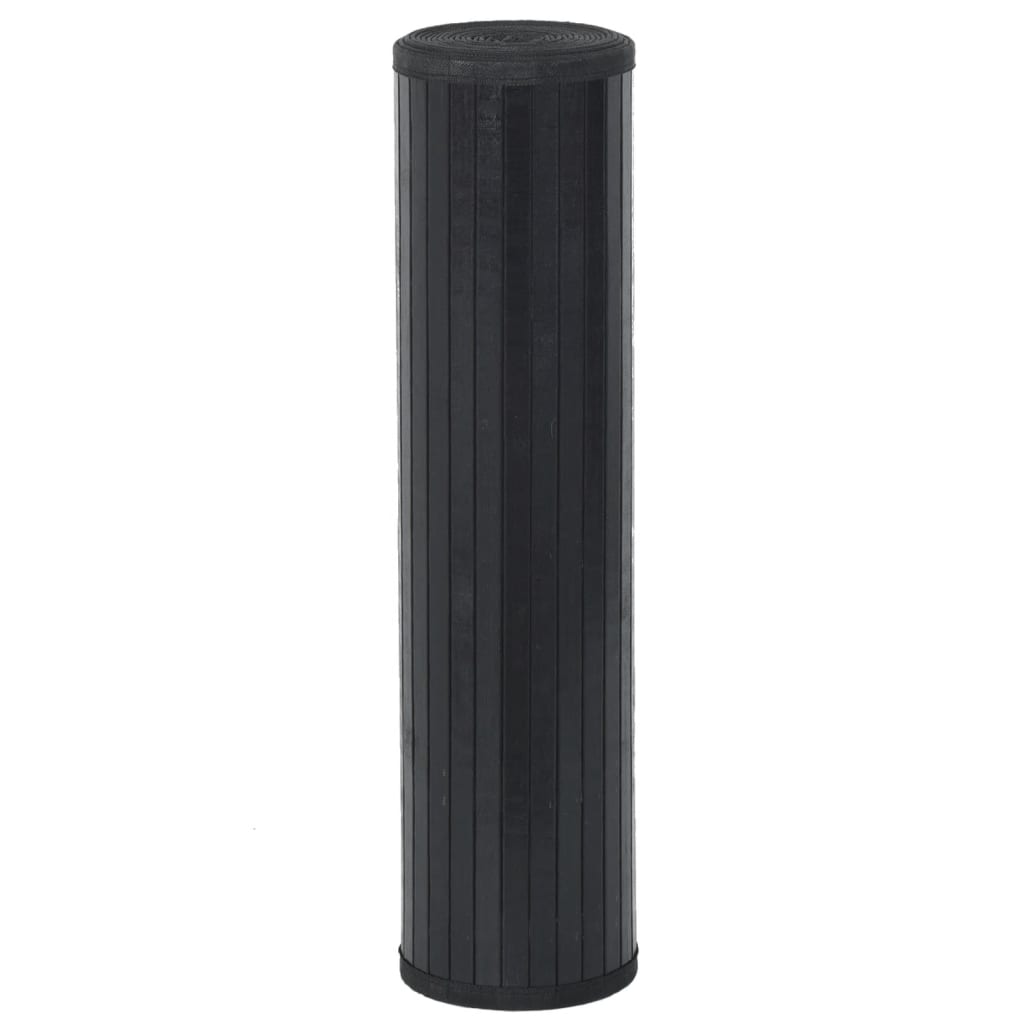 Tappeto Rettangolare Nero 70x1000 cm in Bambù - homemem39