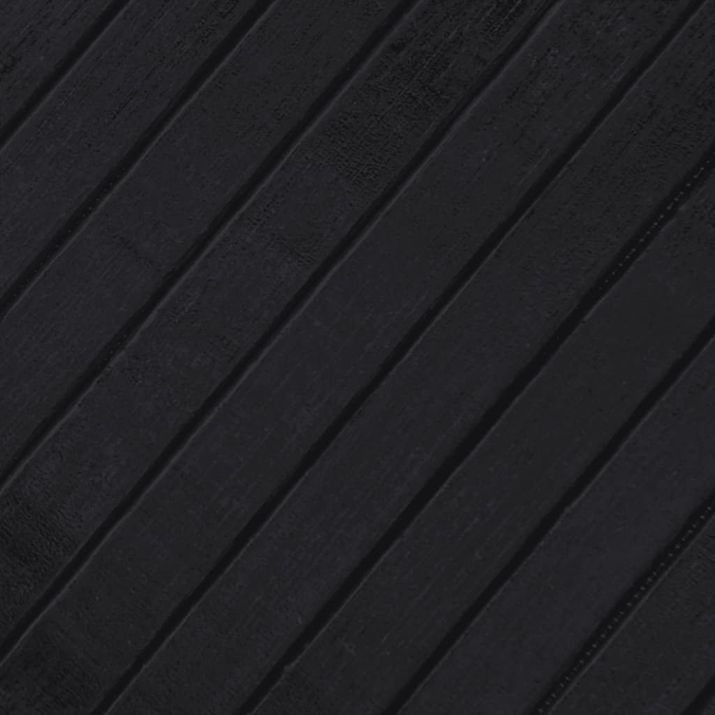 Tappeto Rettangolare Nero 70x1000 cm in Bambù - homemem39