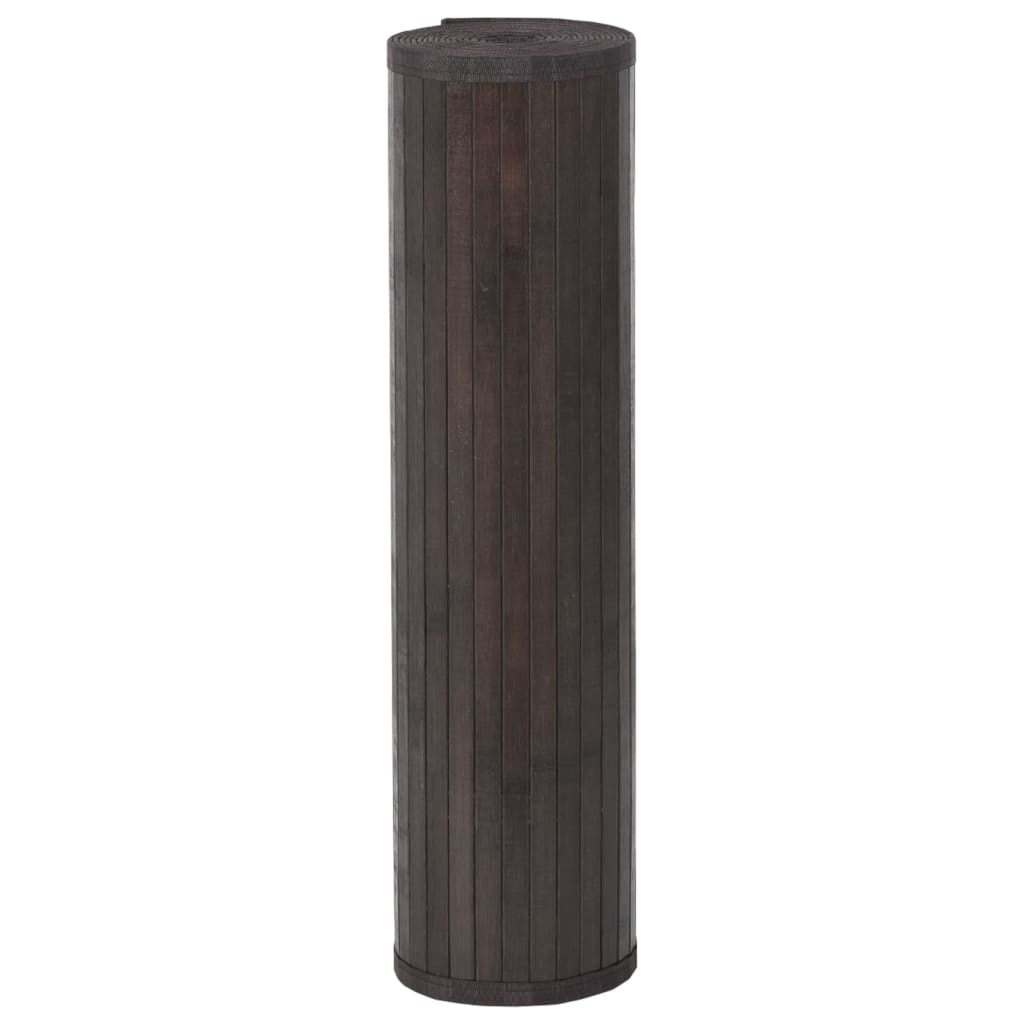 Tappeto Rettangolare Marrone Scuro 70x1000 cm in Bambù - homemem39