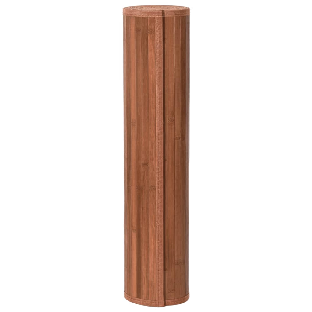 Tappeto Rettangolare Marrone 80x100 cm in Bambù - homemem39
