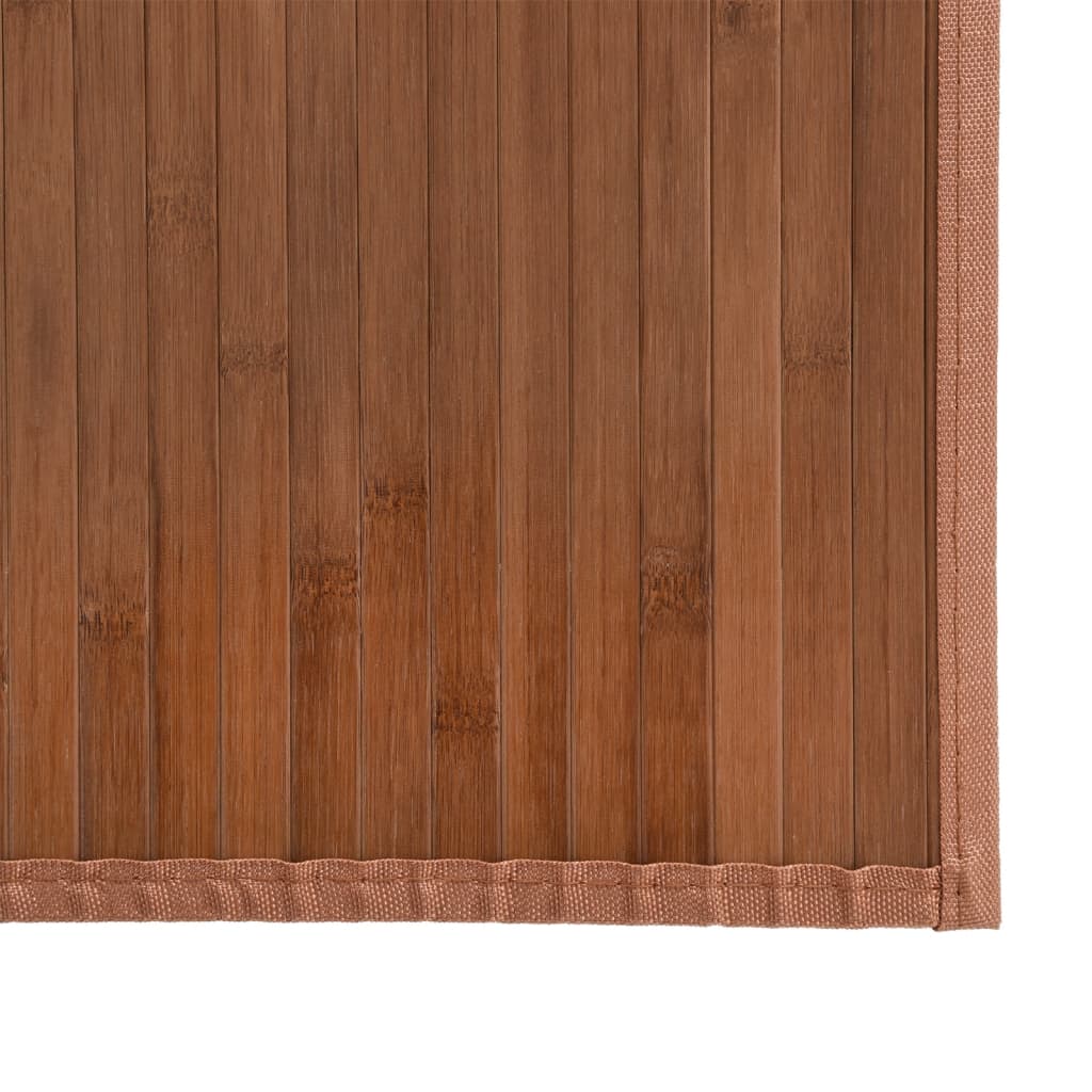 Tappeto Rettangolare Marrone 80x100 cm in Bambù - homemem39