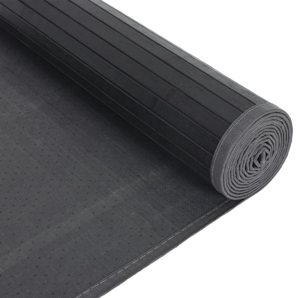 Tappeto Rettangolare Grigio 80x400 cm in Bambù - homemem39