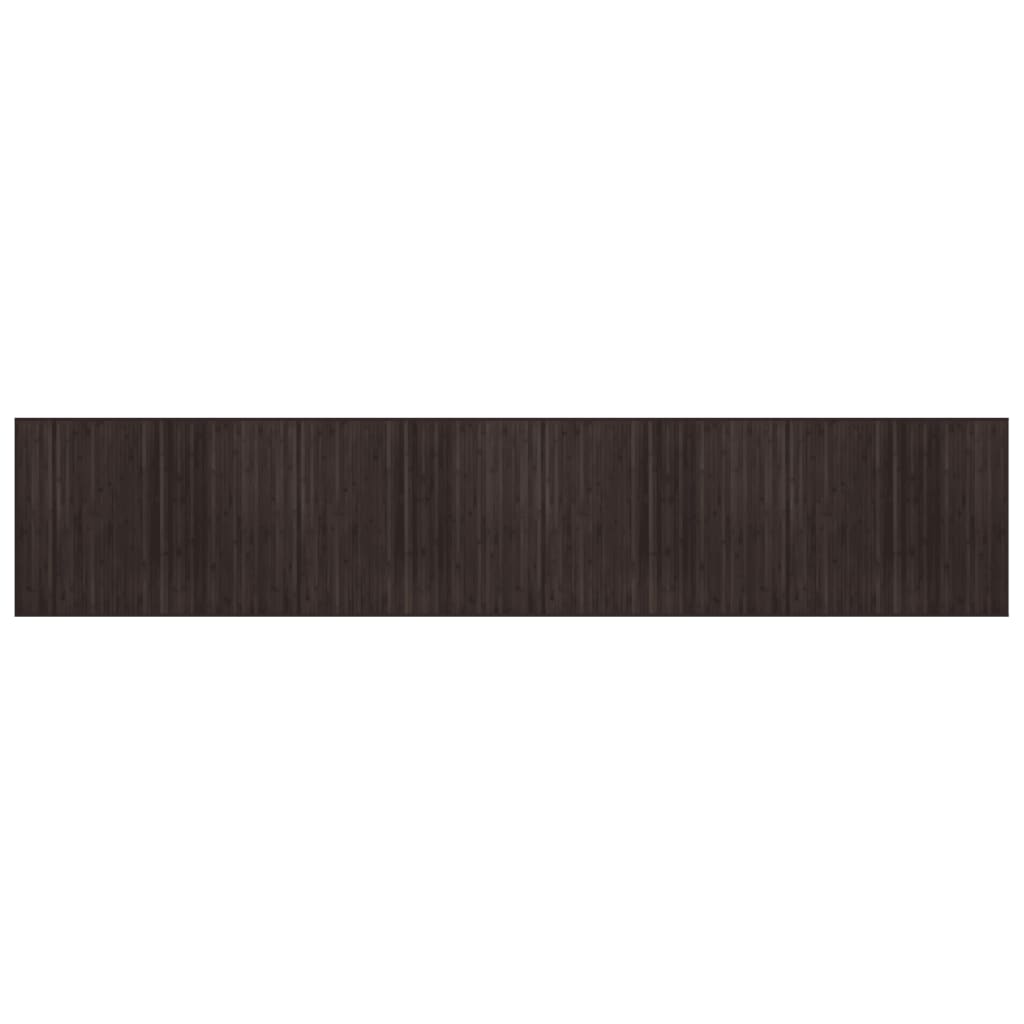 Tappeto Rettangolare Marrone Scuro 80x400 cm in Bambù - homemem39