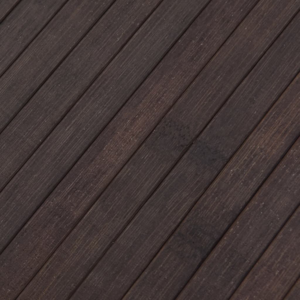 Tappeto Rettangolare Marrone Scuro 80x400 cm in Bambù - homemem39