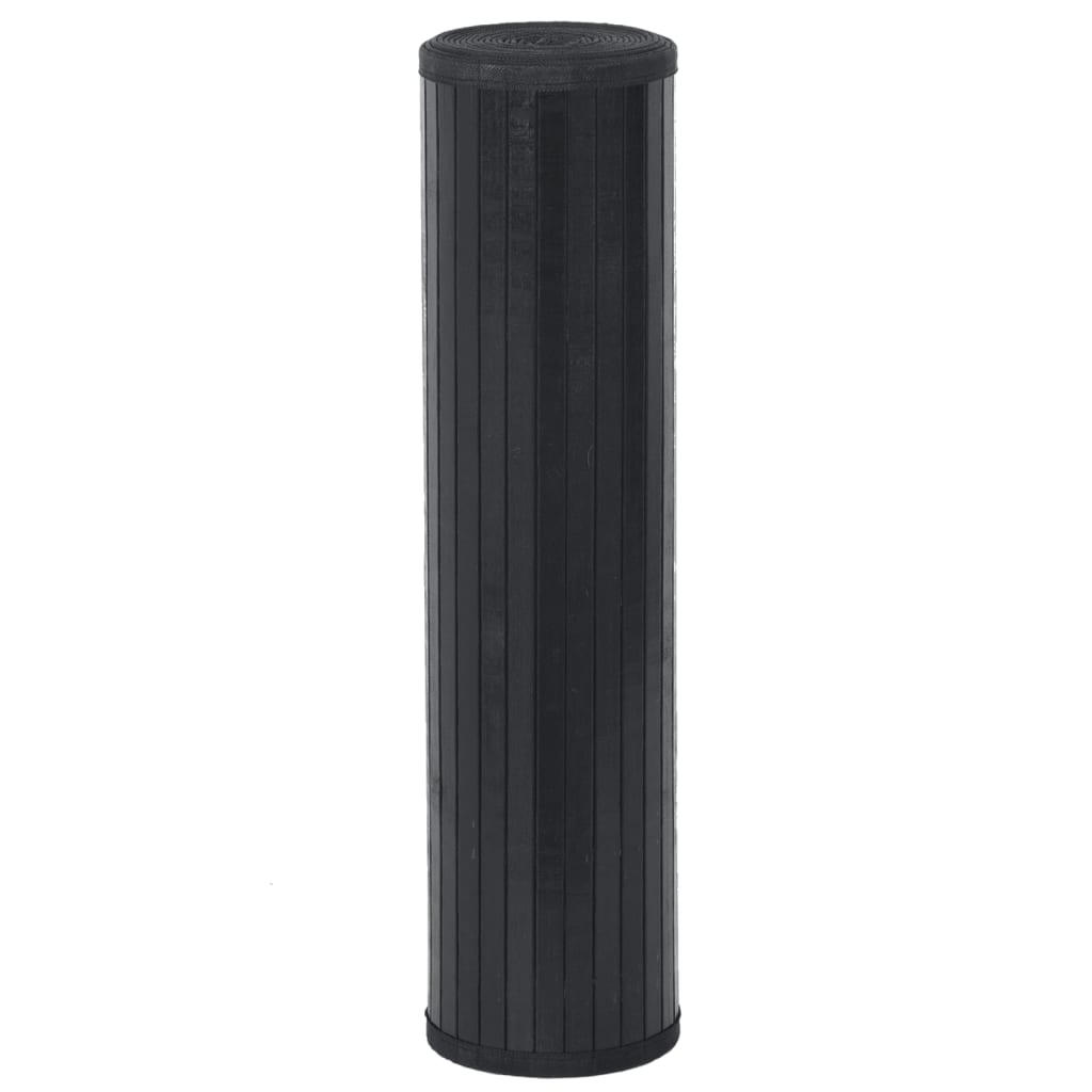 Tappeto Rettangolare Nero 80x500 cm in Bambù - homemem39