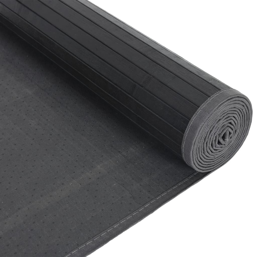 Tappeto Rettangolare Grigio 80x500 cm in Bambù - homemem39