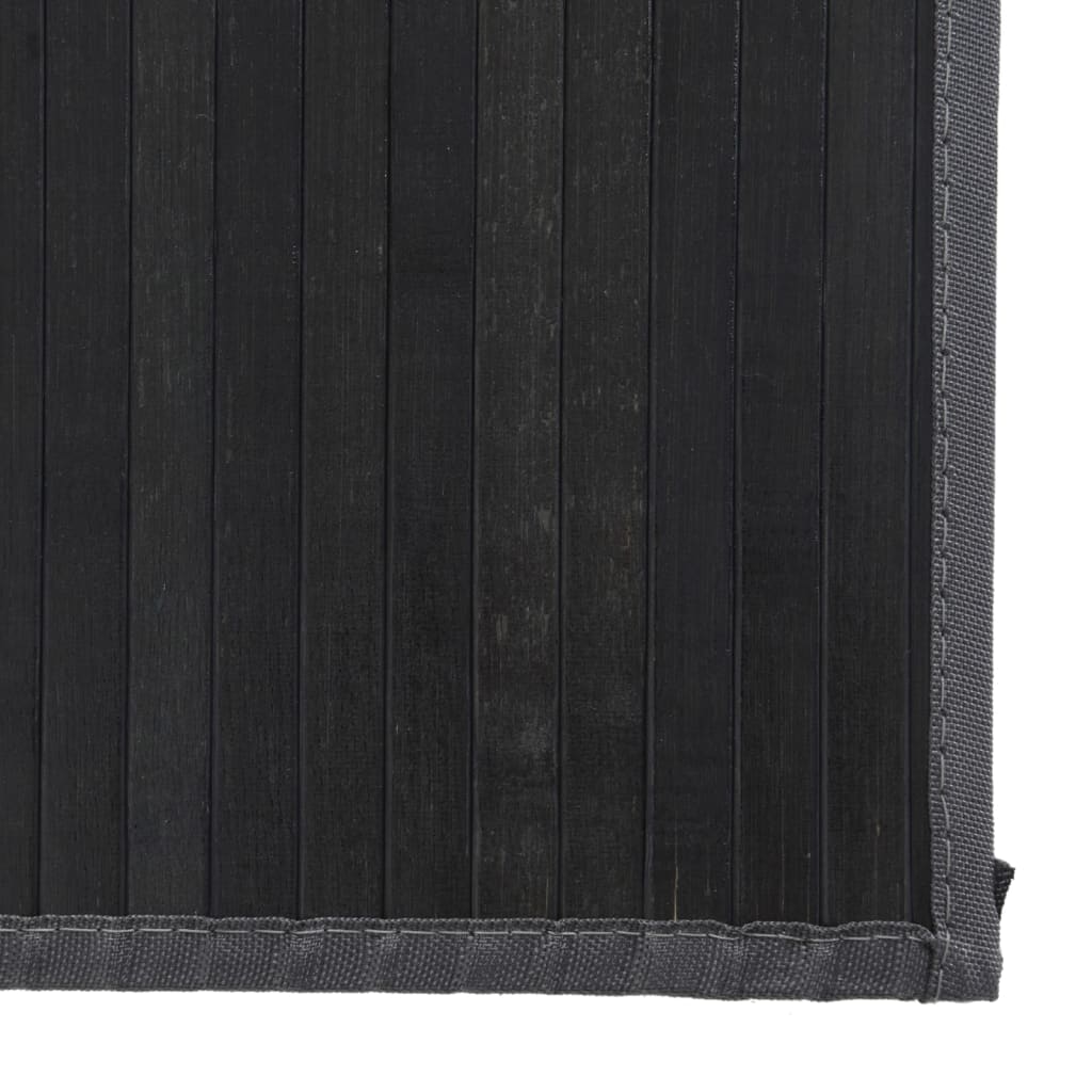 Tappeto Rettangolare Grigio 80x500 cm in Bambù - homemem39