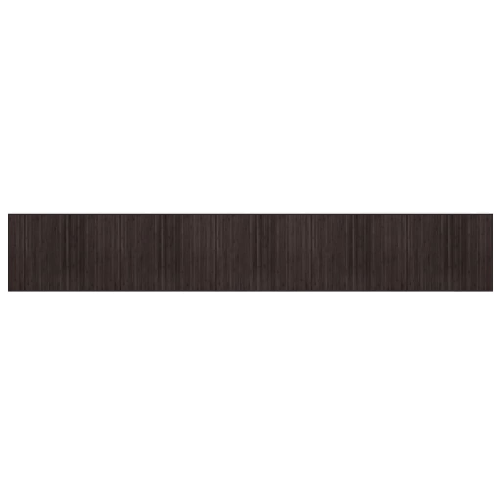 Tappeto Rettangolare Marrone Scuro 80x500 cm in Bambù - homemem39