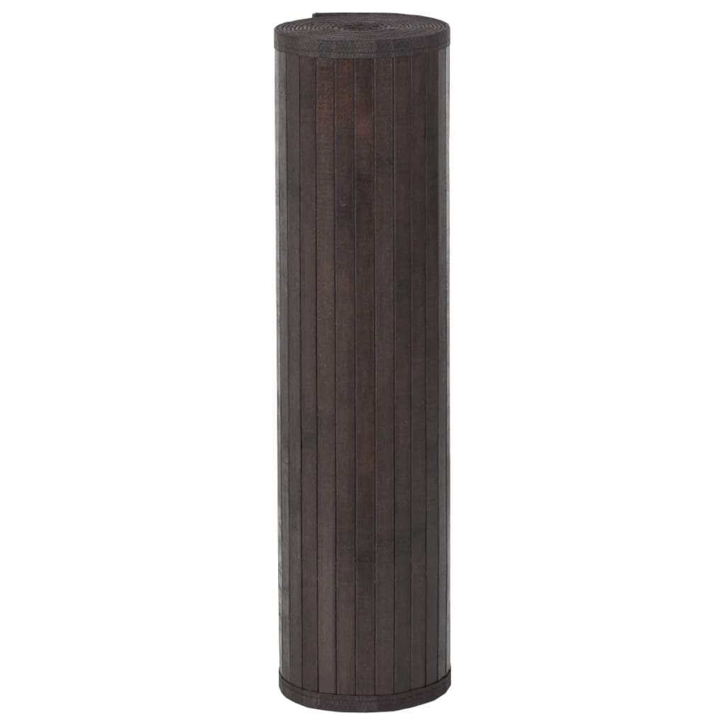 Tappeto Rettangolare Marrone Scuro 80x500 cm in Bambù - homemem39