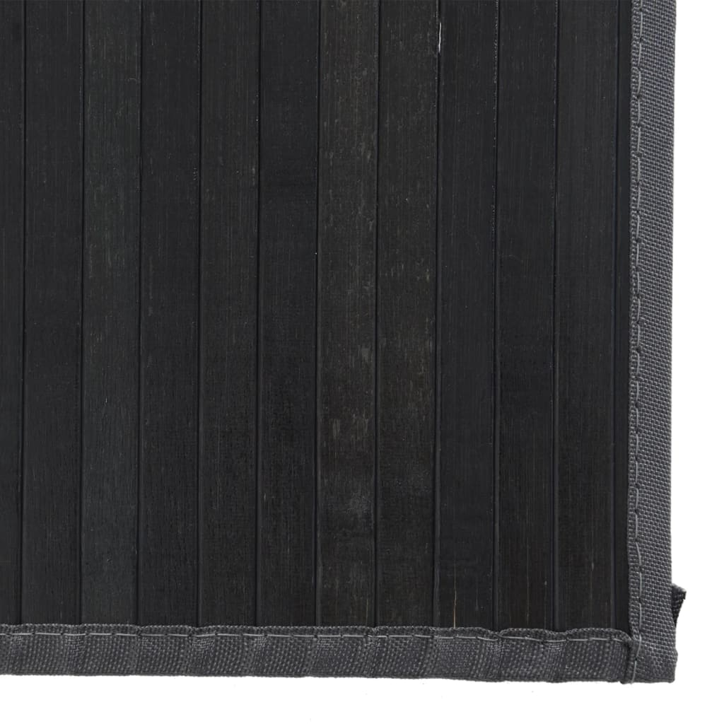 Tappeto Rettangolare Nero 80x1000 cm in Bambù - homemem39