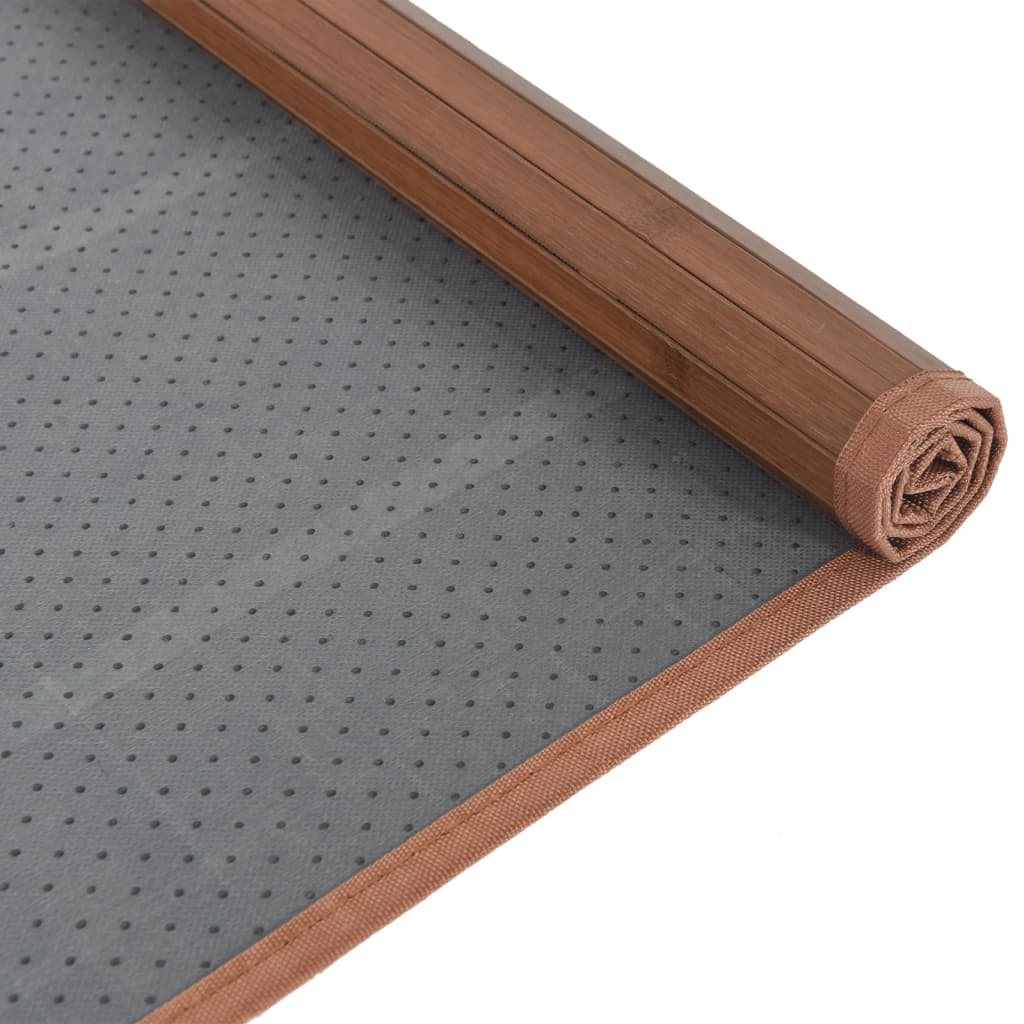 Tappeto Rettangolare Marrone 80x1000 cm in Bambù - homemem39
